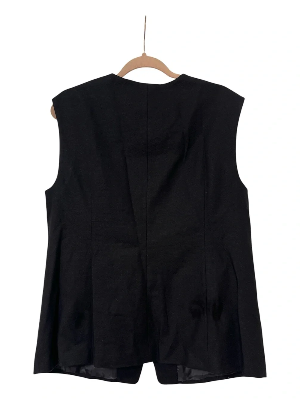 Talbots Black Button down Vest Sz 12 Tailored Fit Lined Sleeveless
